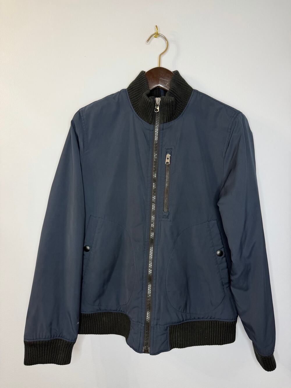 Vintage Abercrombie And Fitch Men's Navy Bomber Jacket Men's Small